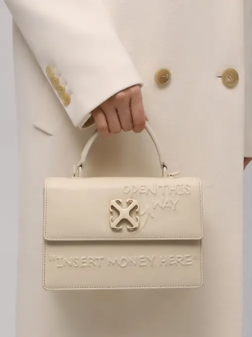 Сумка кожаная Jitney 1.4 OFF-WHITE