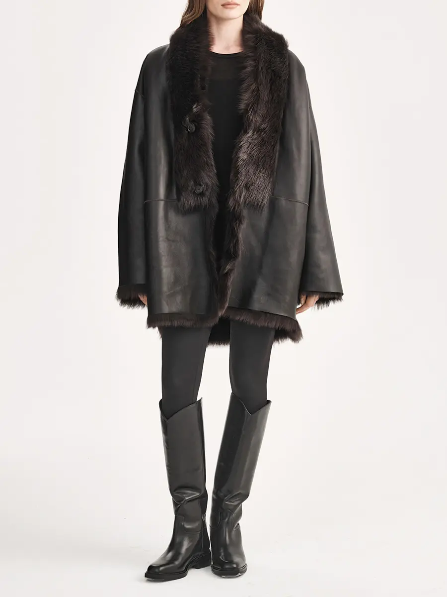 Шуба Toscana однотонная