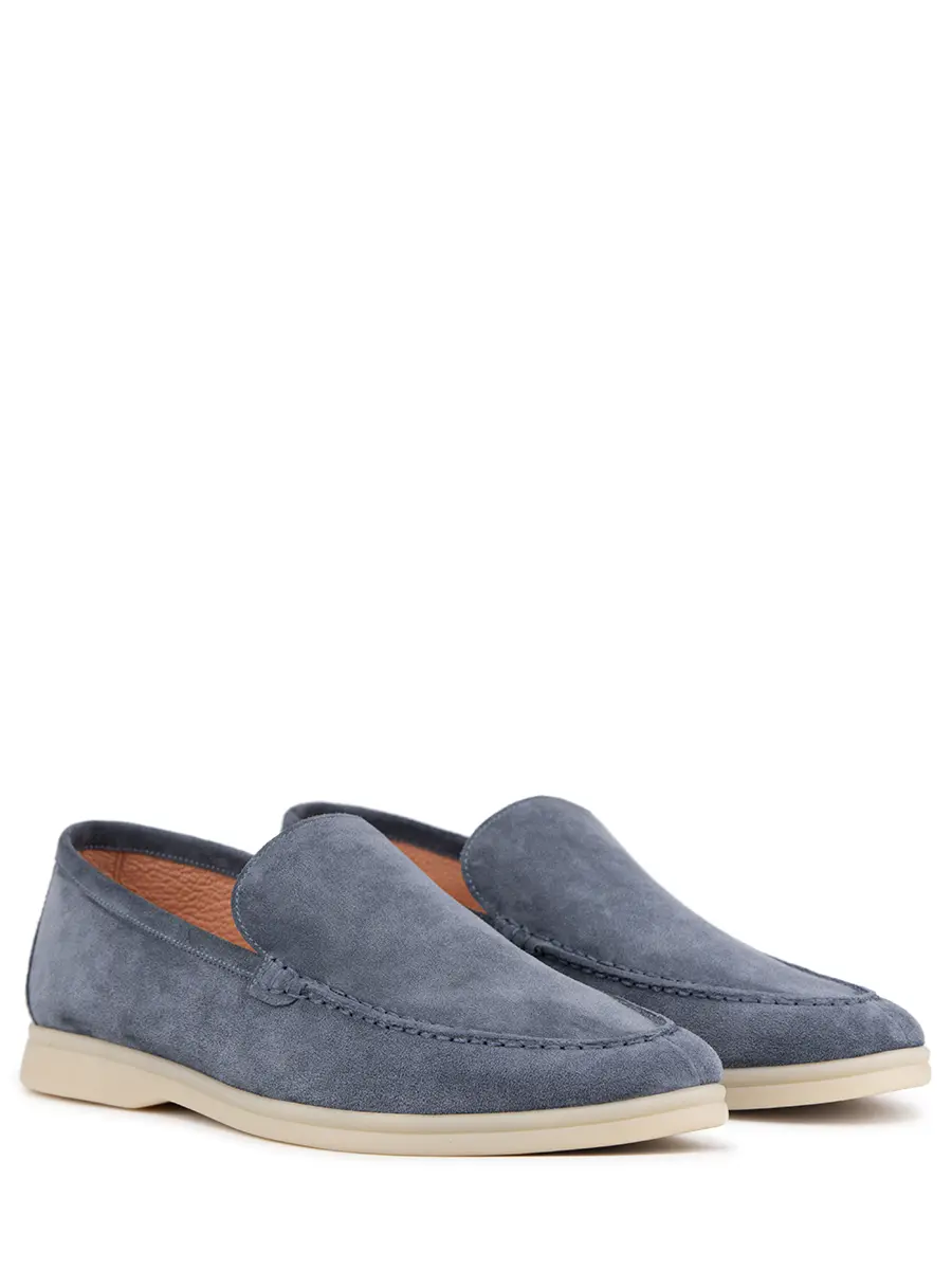 Лоферы замшевые