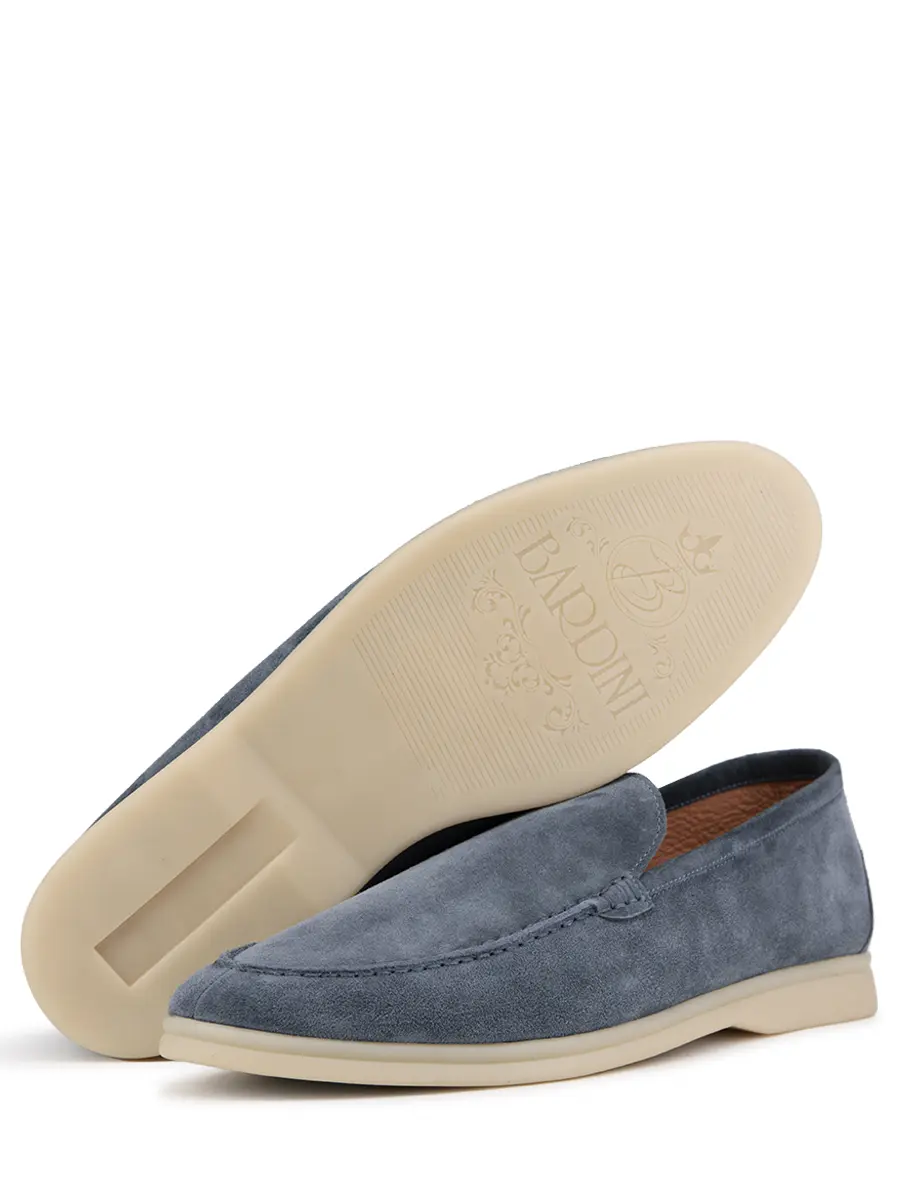 Лоферы замшевые