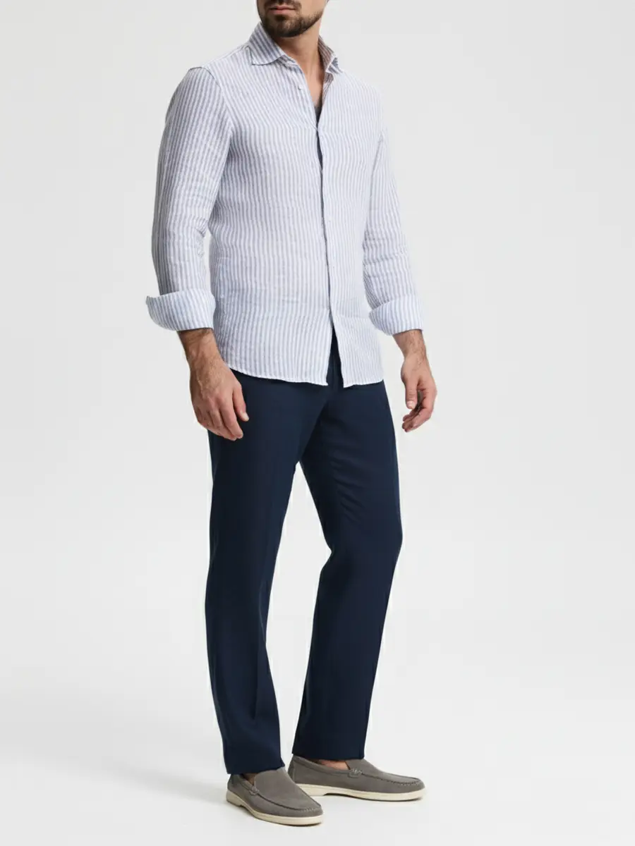 Брюки льняные