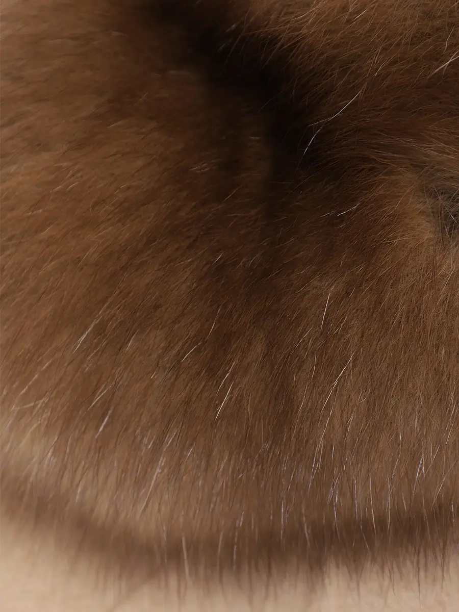 Полупальто кашемировое с мехом