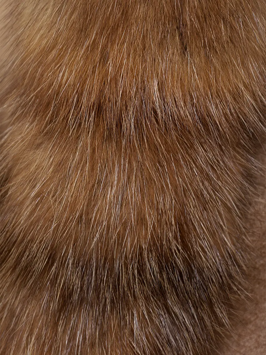 Пончо кашемировое с мехом соболя