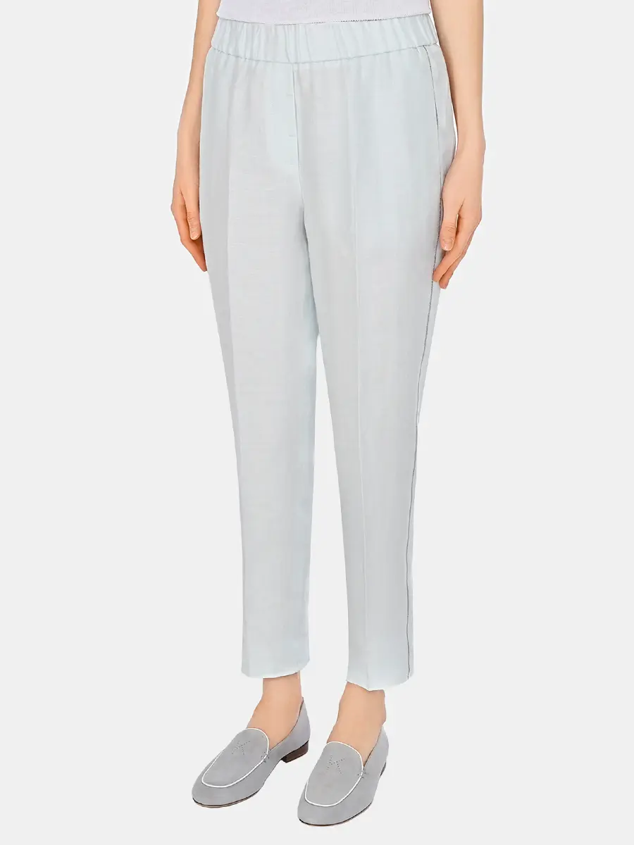 Брюки льняные