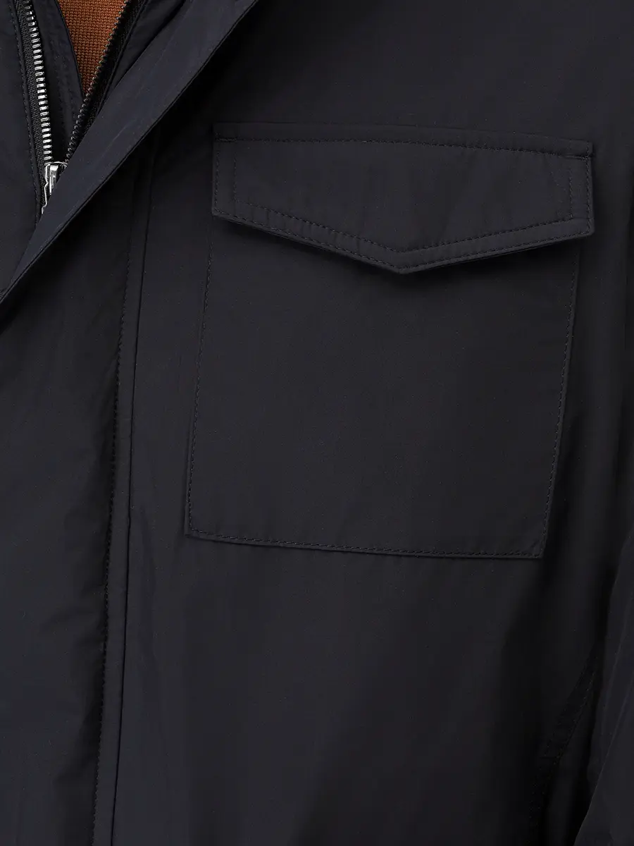 Пуховик однотонный