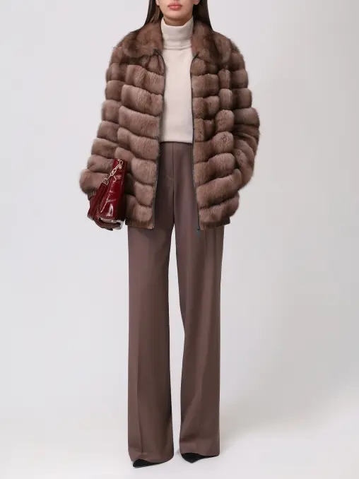 Полушубок cоболиный FUR&CASHMERE