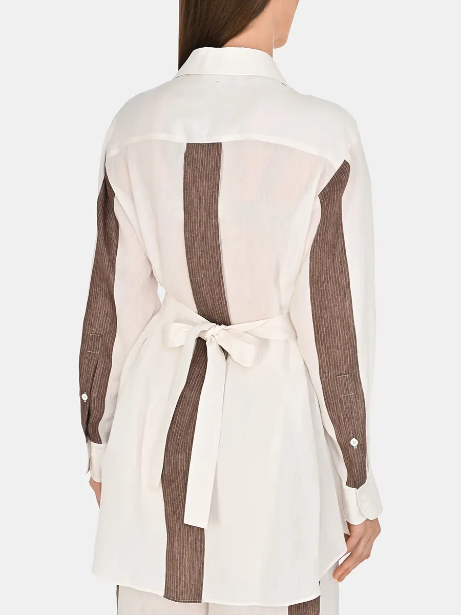 Блуза изо льна и вискозы