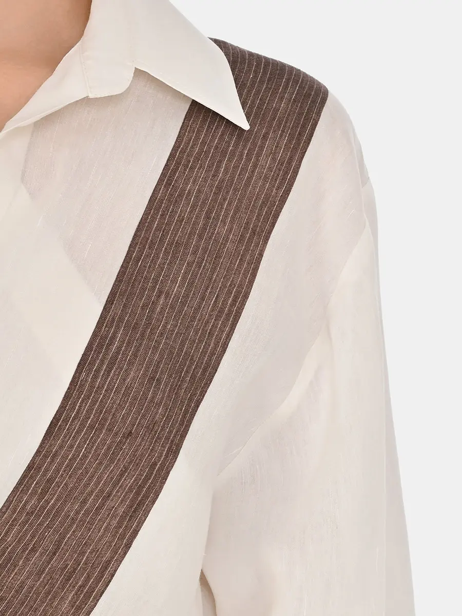 Блуза изо льна и вискозы