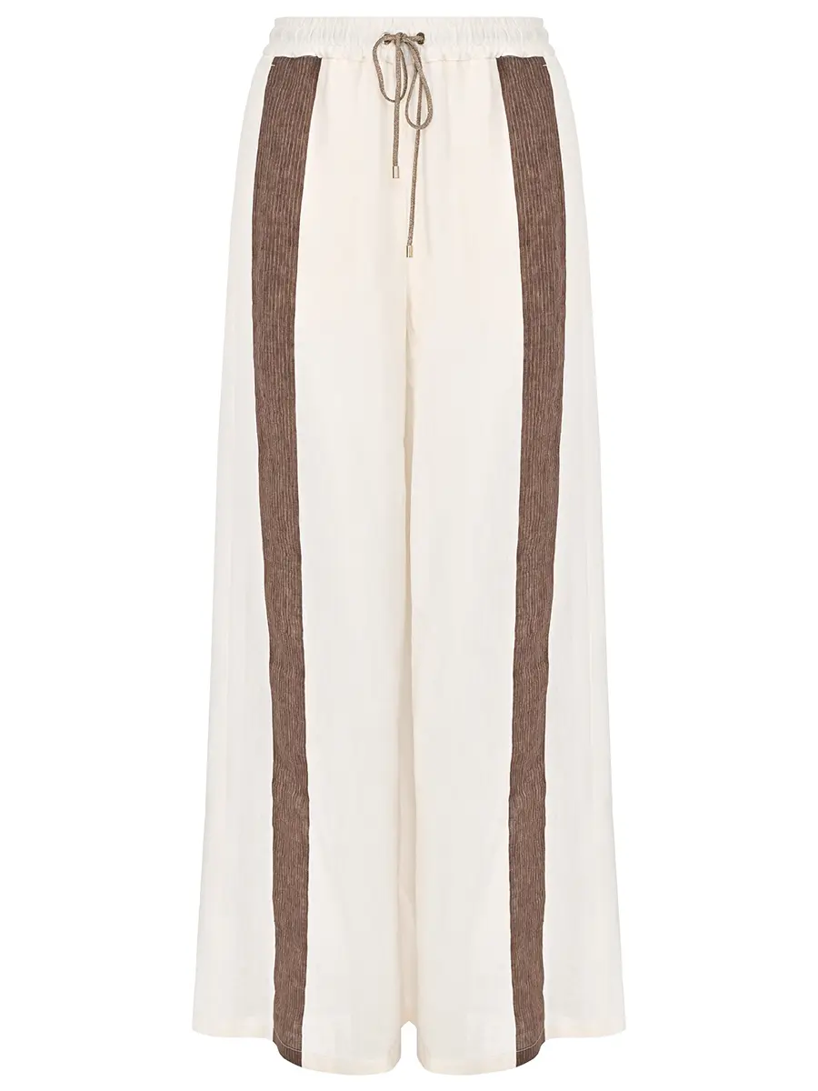 Брюки изо льна и вискозы