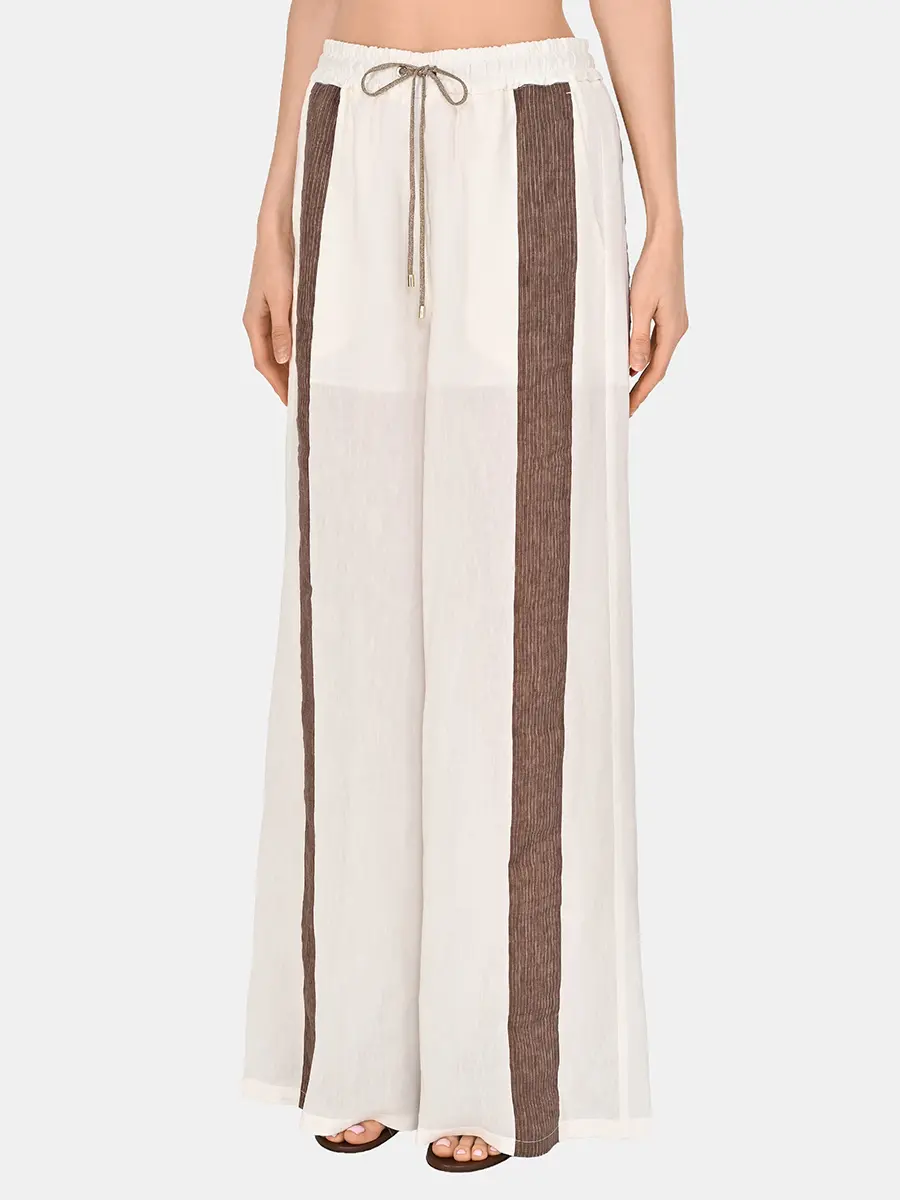 Брюки изо льна и вискозы