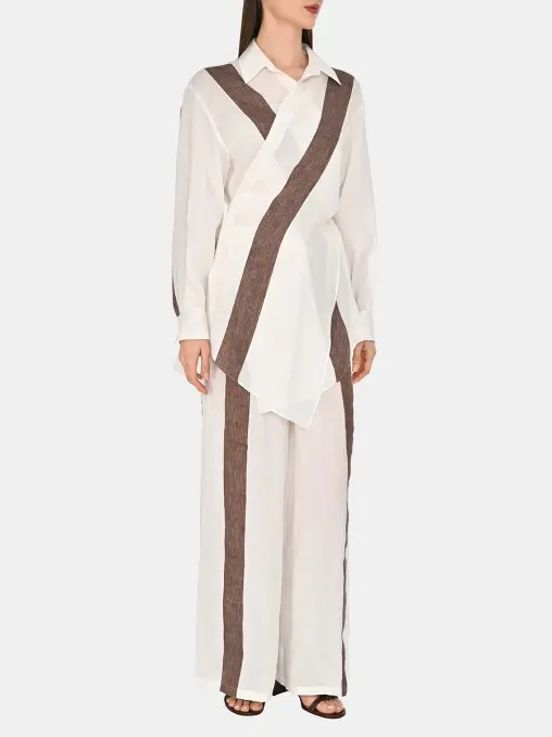 Брюки изо льна и вискозы LORENA ANTONIAZZI