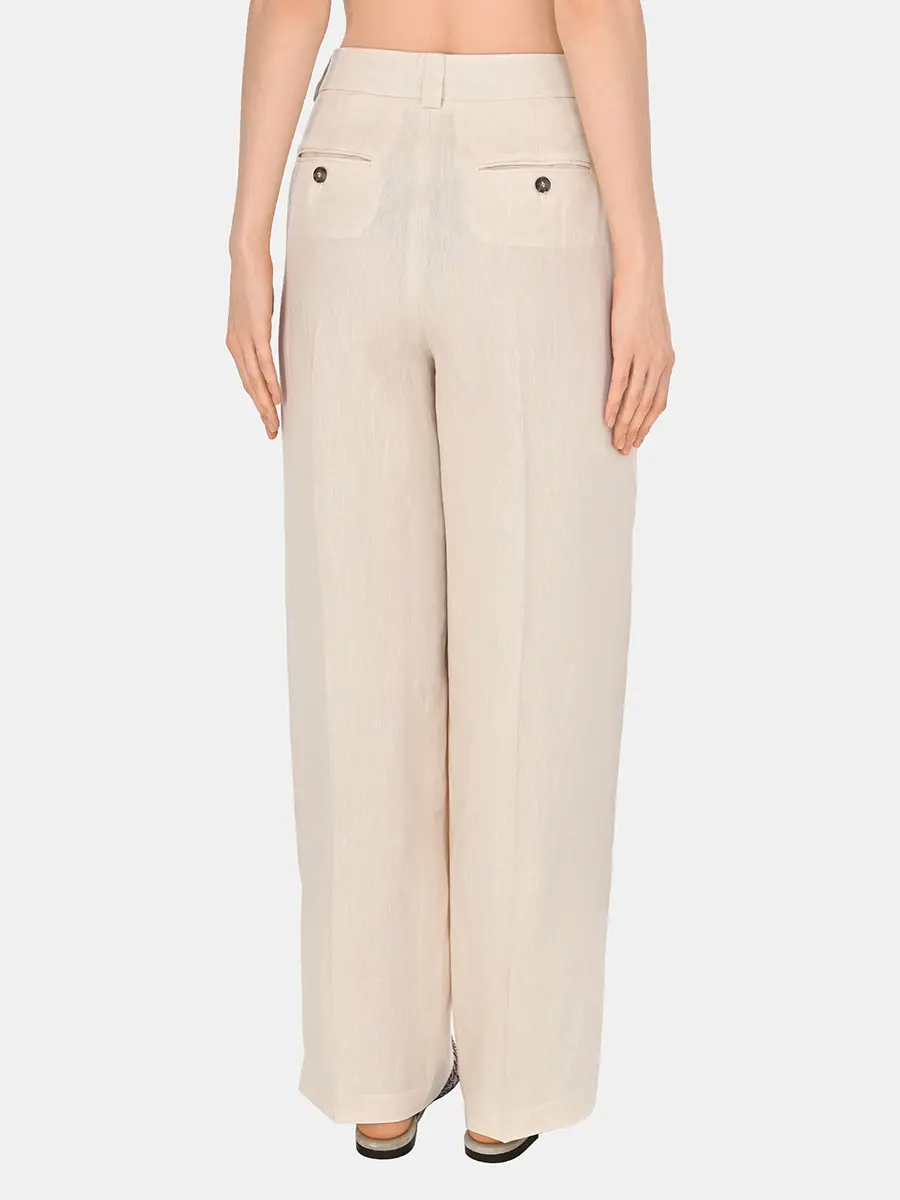 Брюки льняные