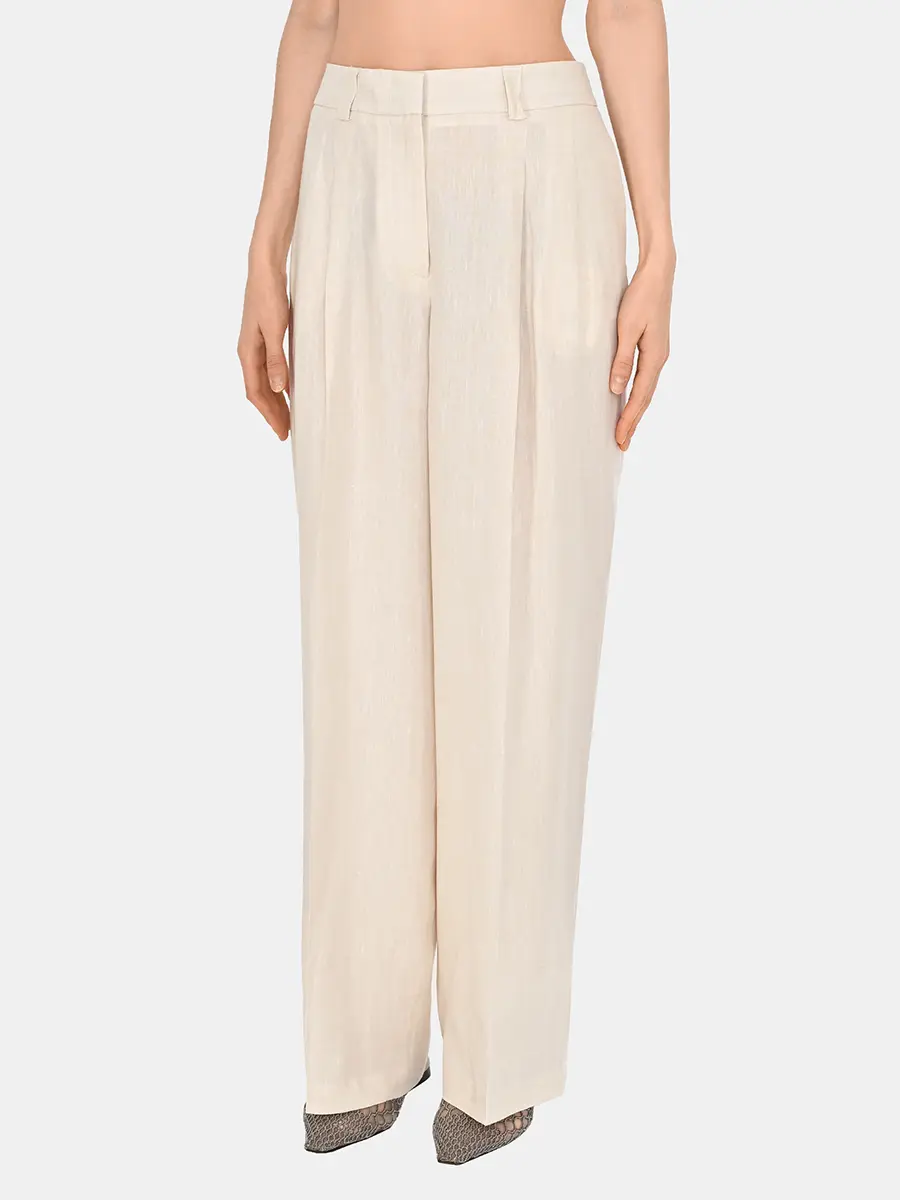 Брюки льняные