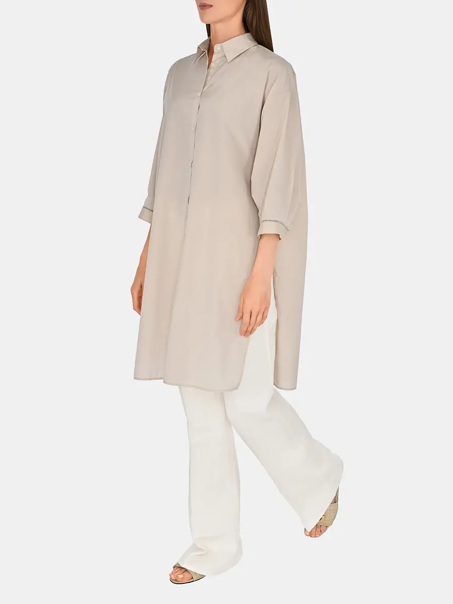 Блуза однотонная