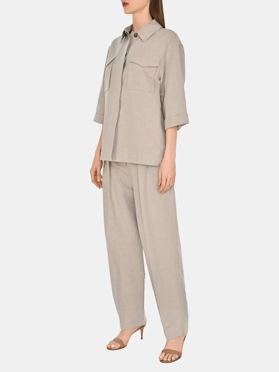 Куртка из хлопка и льна