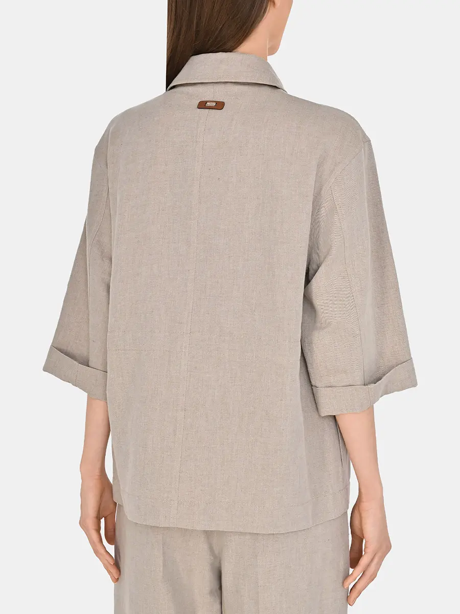 Куртка из хлопка и льна