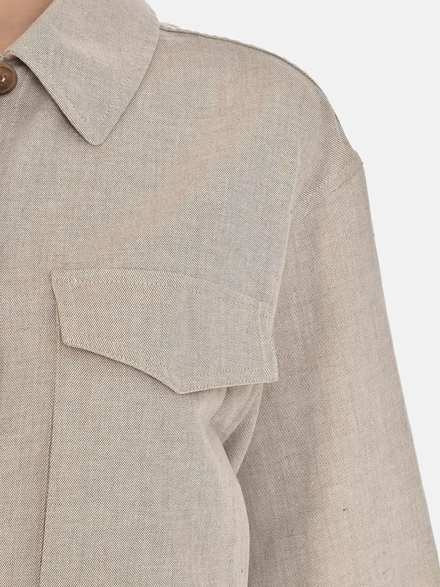 Куртка из хлопка и льна