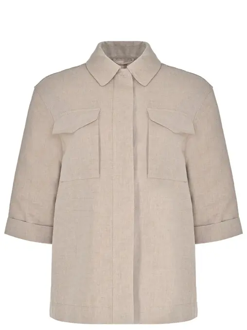 Куртка из хлопка и льна LORENA ANTONIAZZI