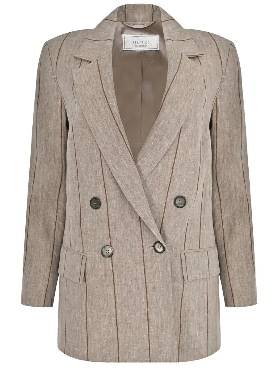 Пиджак льняной в полоску