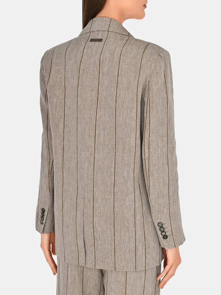 Пиджак льняной в полоску