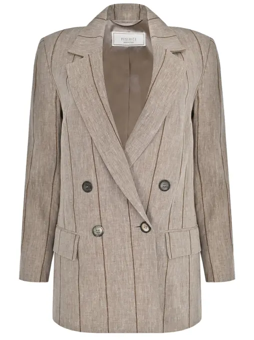 Пиджак льняной в полоску PESERICO