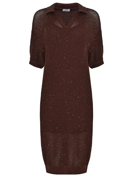 Платье хлопковое с пайетками PESERICO