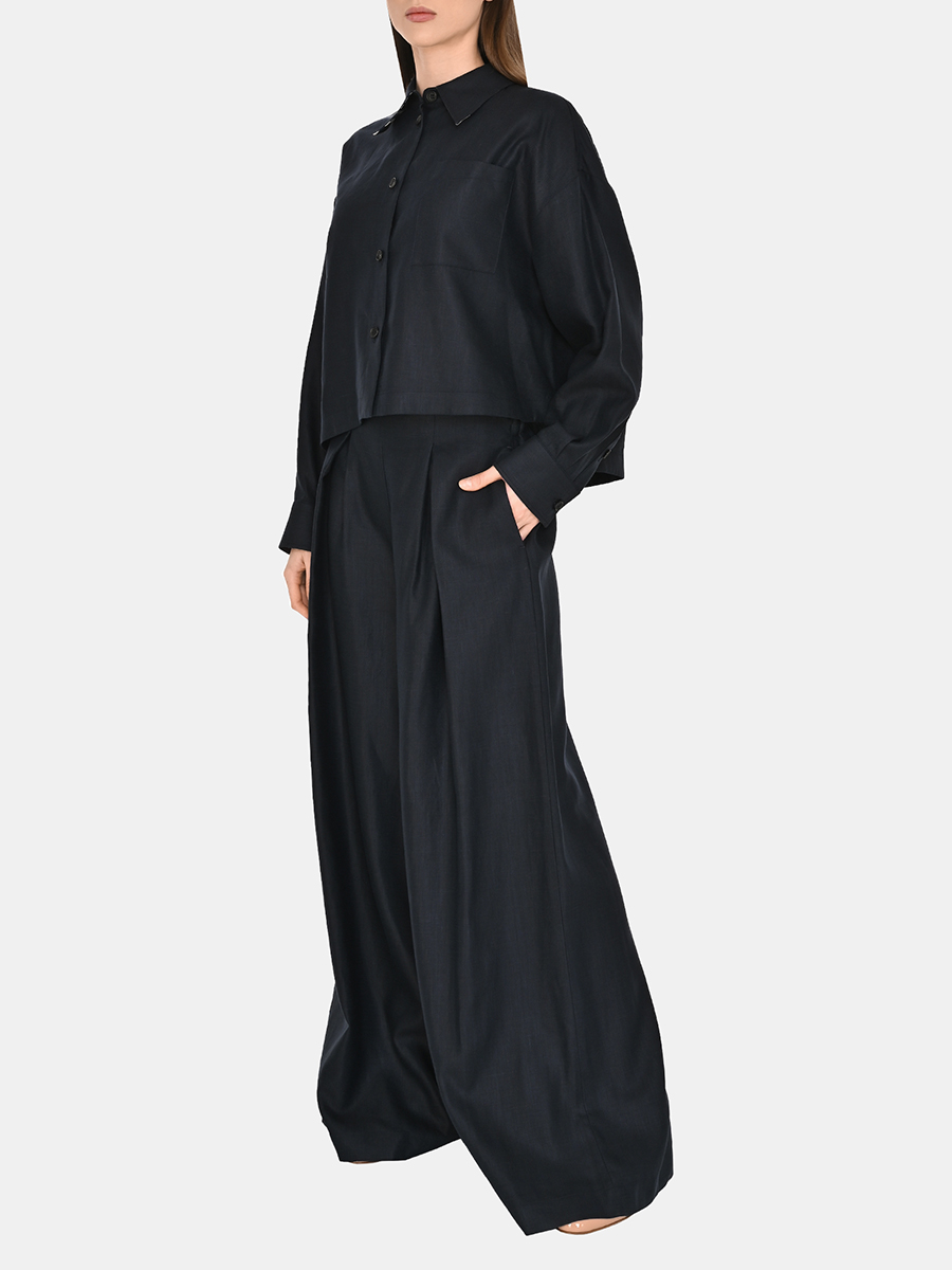 Рубашка изо льна и шелка