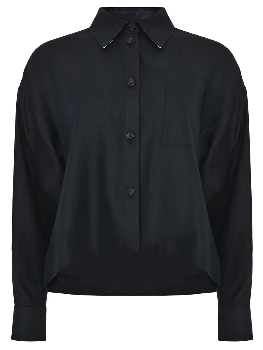 Рубашка изо льна и шелка