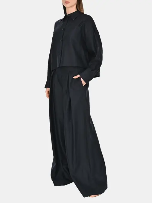 Брюки изо льна и шелка LORENA ANTONIAZZI