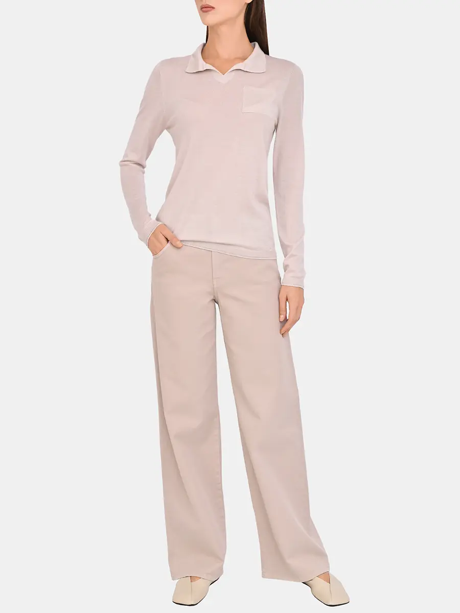 Поло из кашемира и шелка