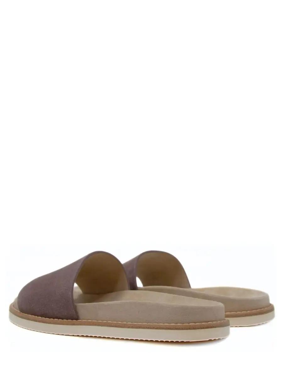 Шлепанцы замшевые