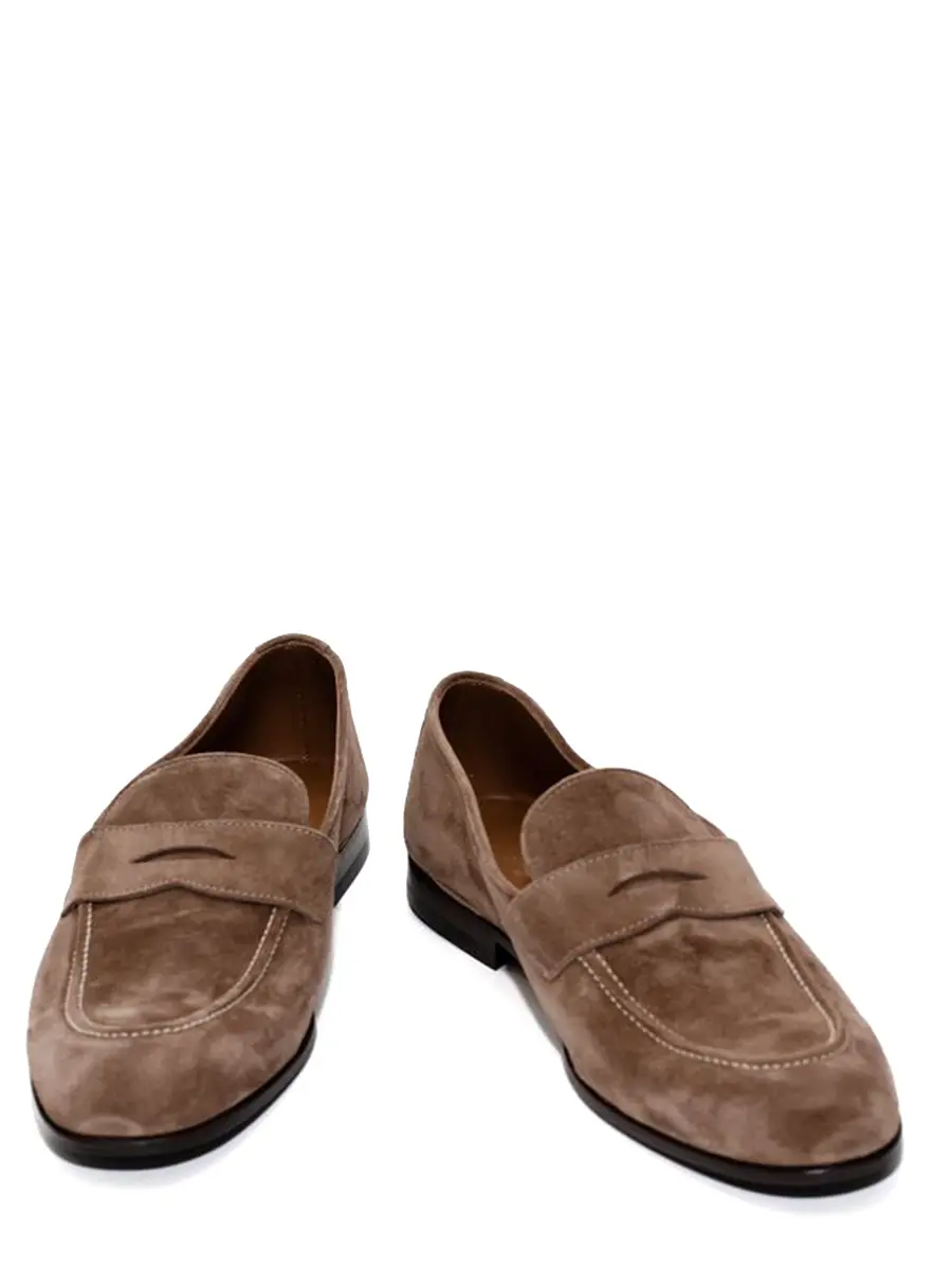 Лоферы замшевые