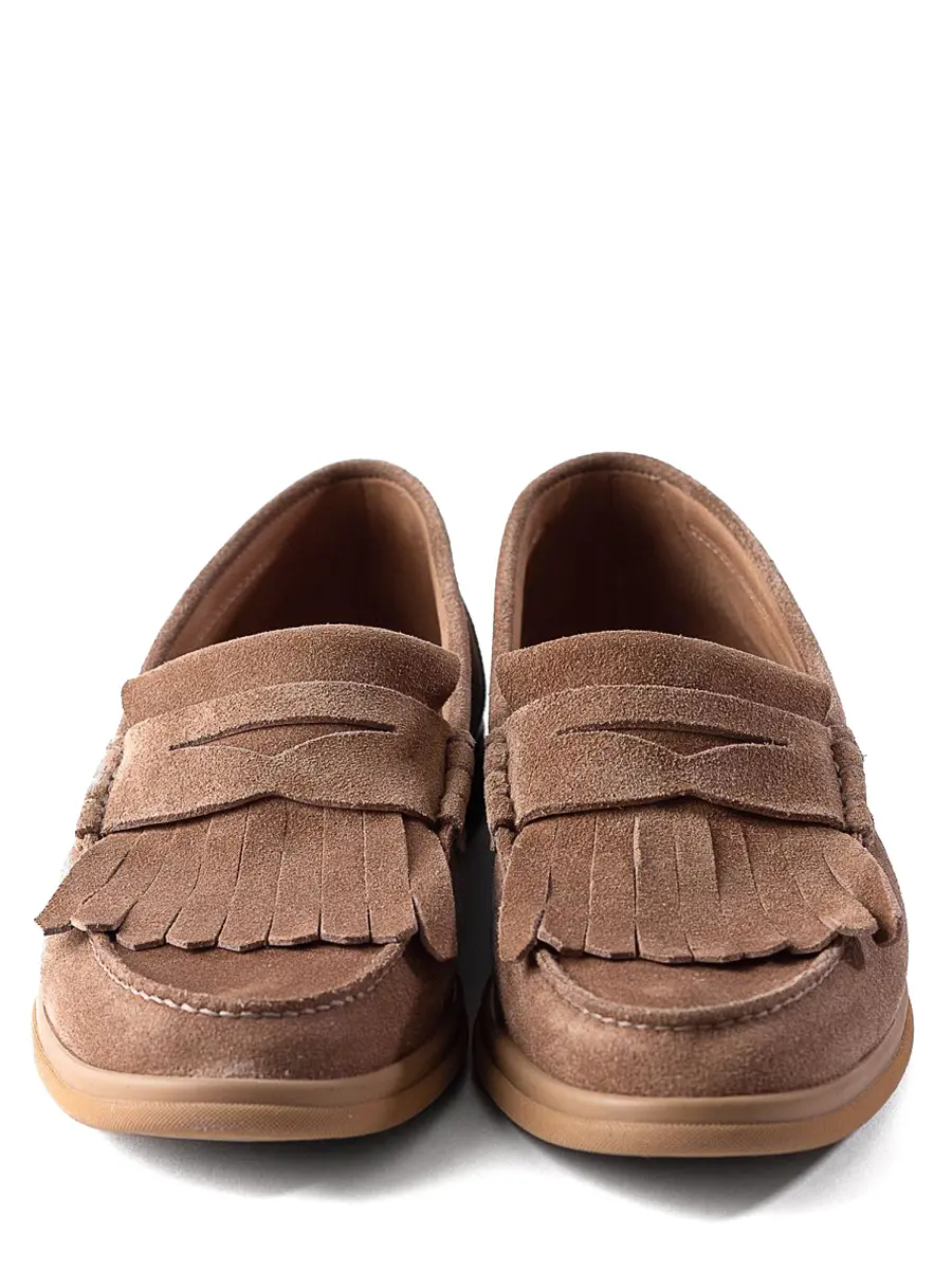 Лоферы замшевые