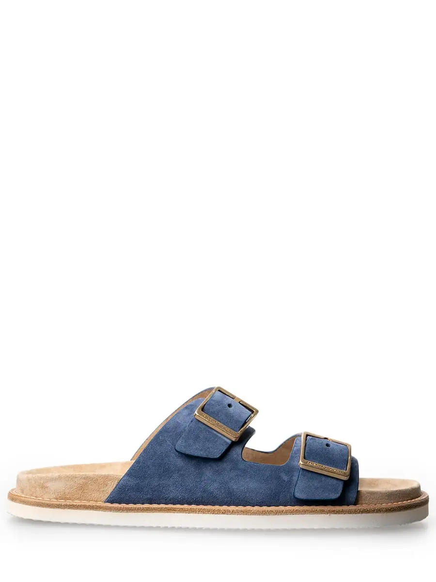 Шлепанцы замшевые