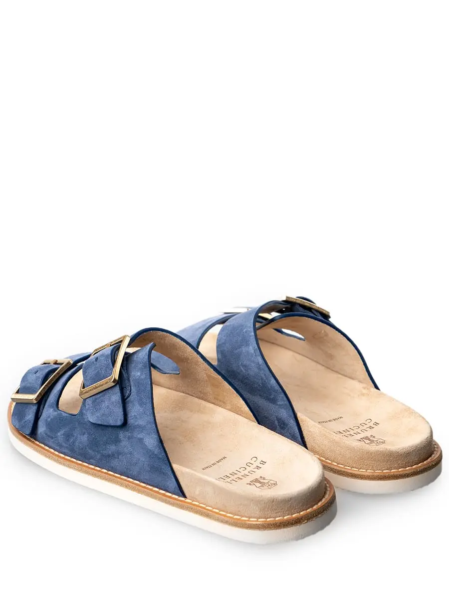 Шлепанцы замшевые