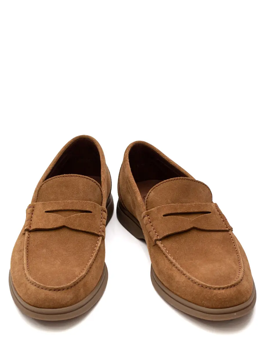 Лоферы замшевые