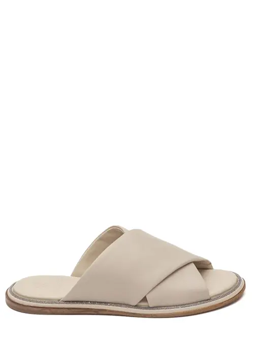 Шлепанцы кожаные BRUNELLO CUCINELLI