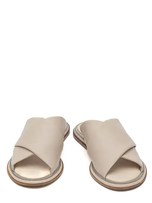 Шлепанцы кожаные BRUNELLO CUCINELLI