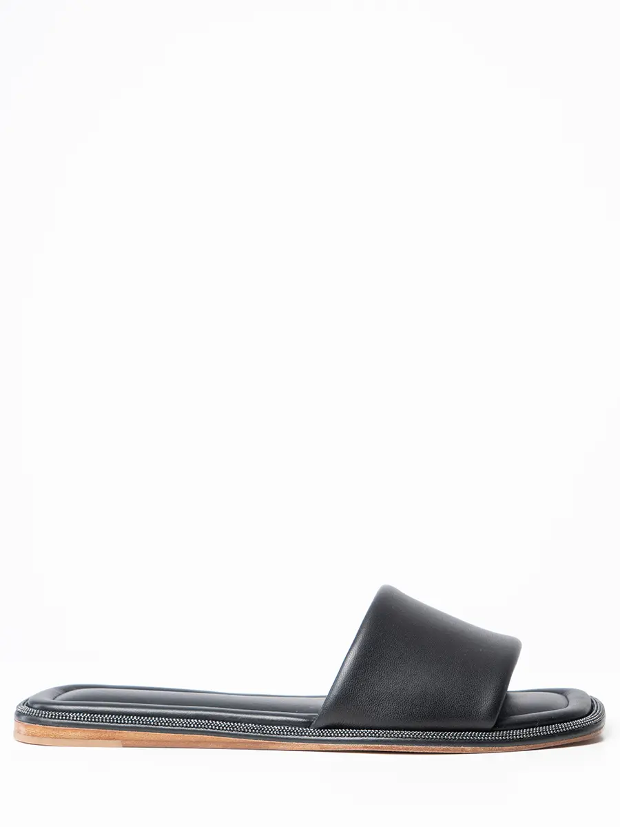 Шлепанцы кожаные