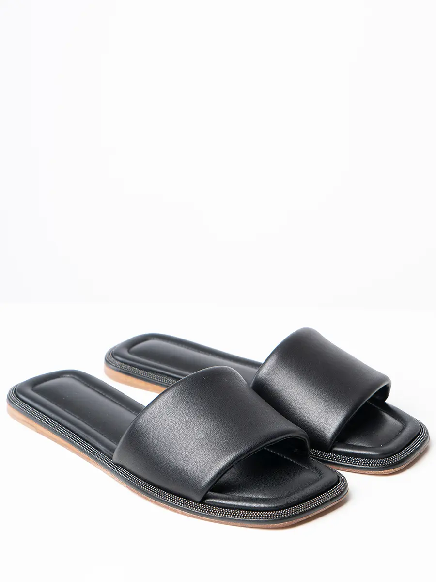 Шлепанцы кожаные