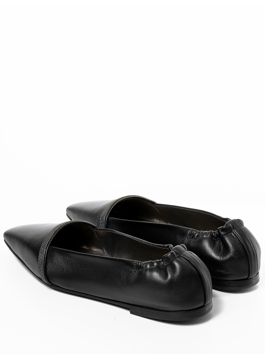 Балетки кожаные