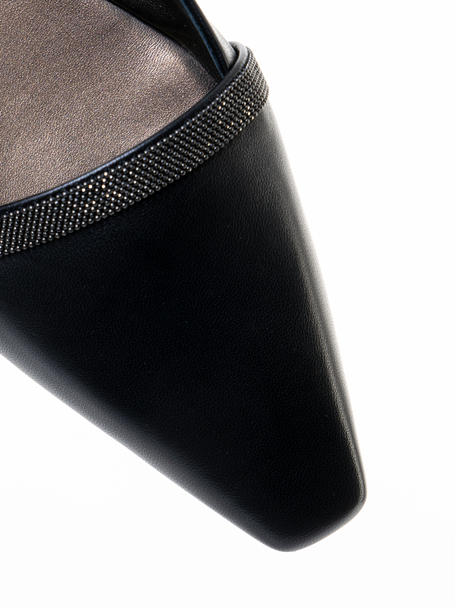 Балетки кожаные