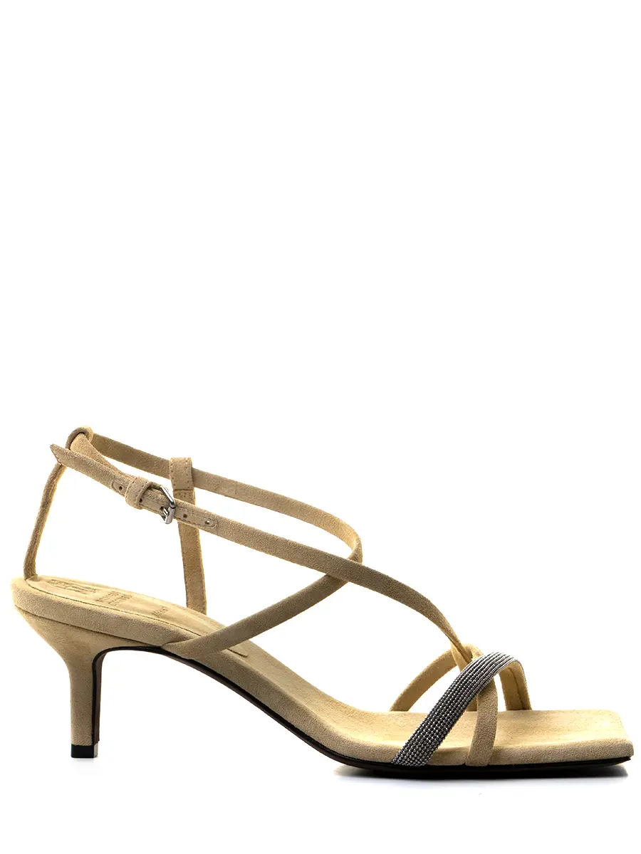 Босоножки замшевые