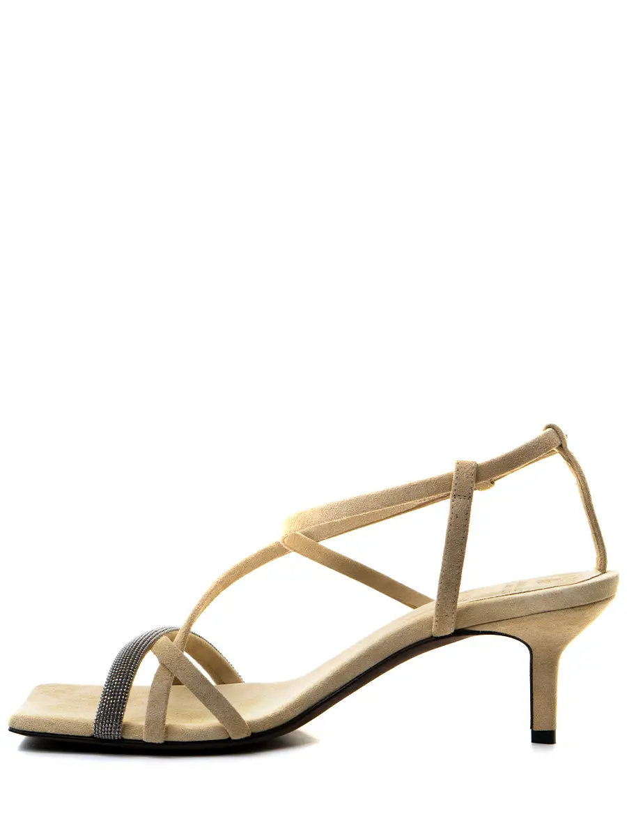 Босоножки замшевые