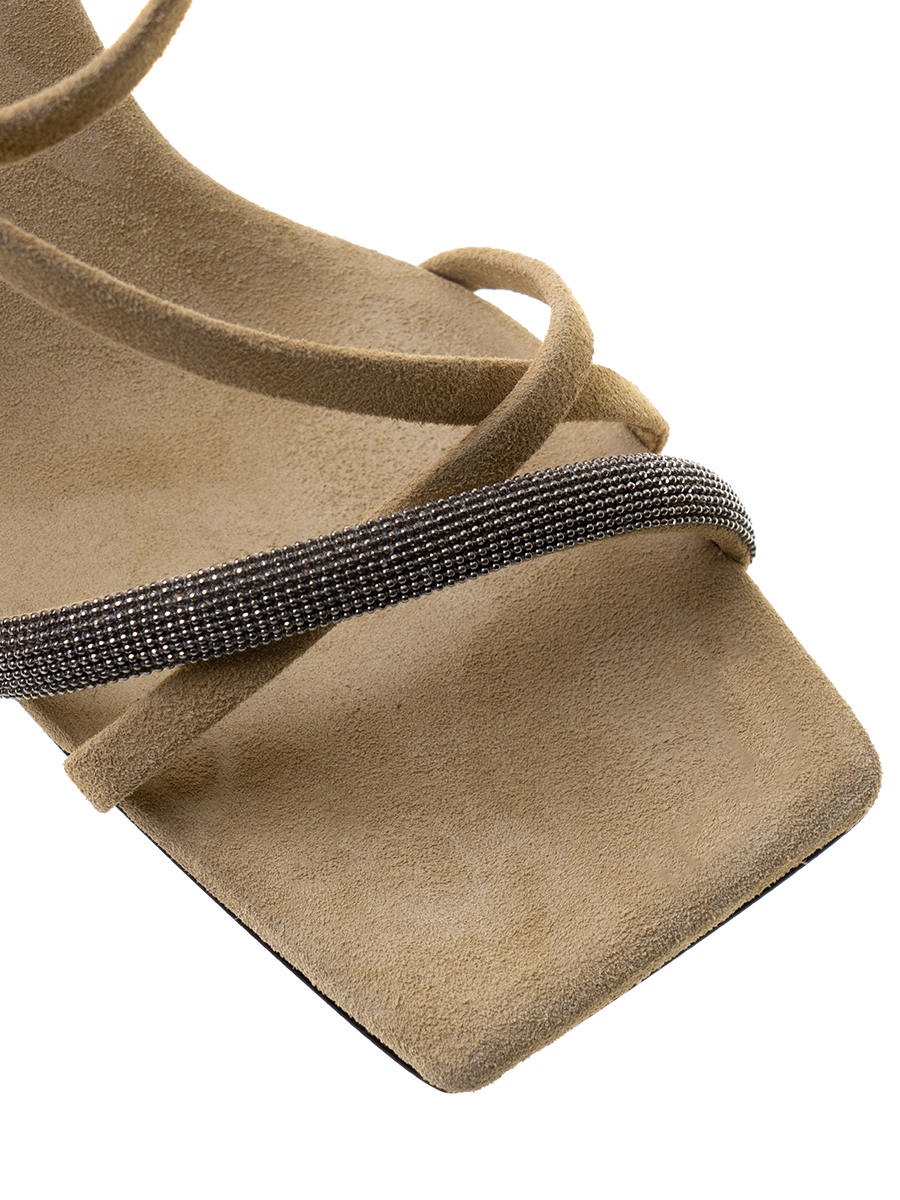 Босоножки замшевые