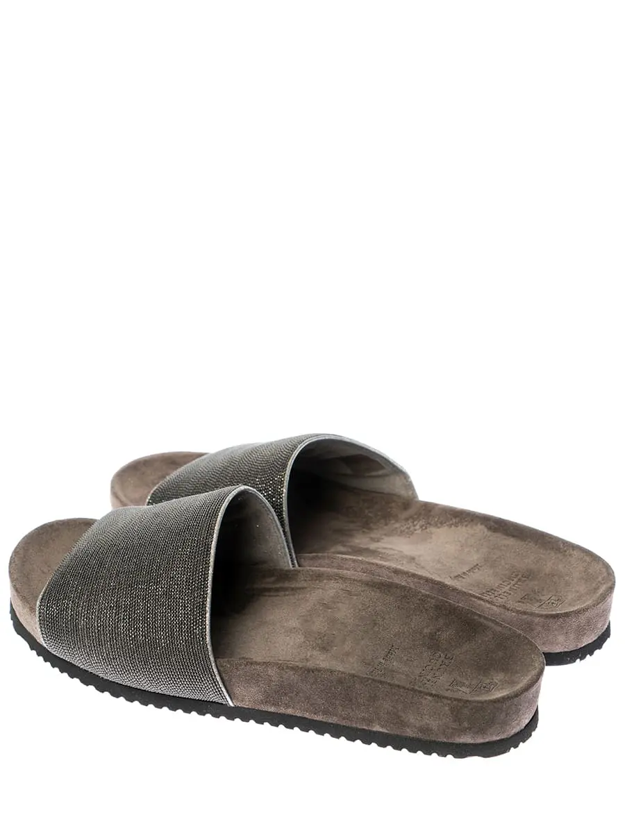 Шлепанцы замшевые