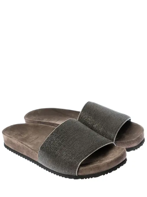 Шлепанцы замшевые BRUNELLO CUCINELLI