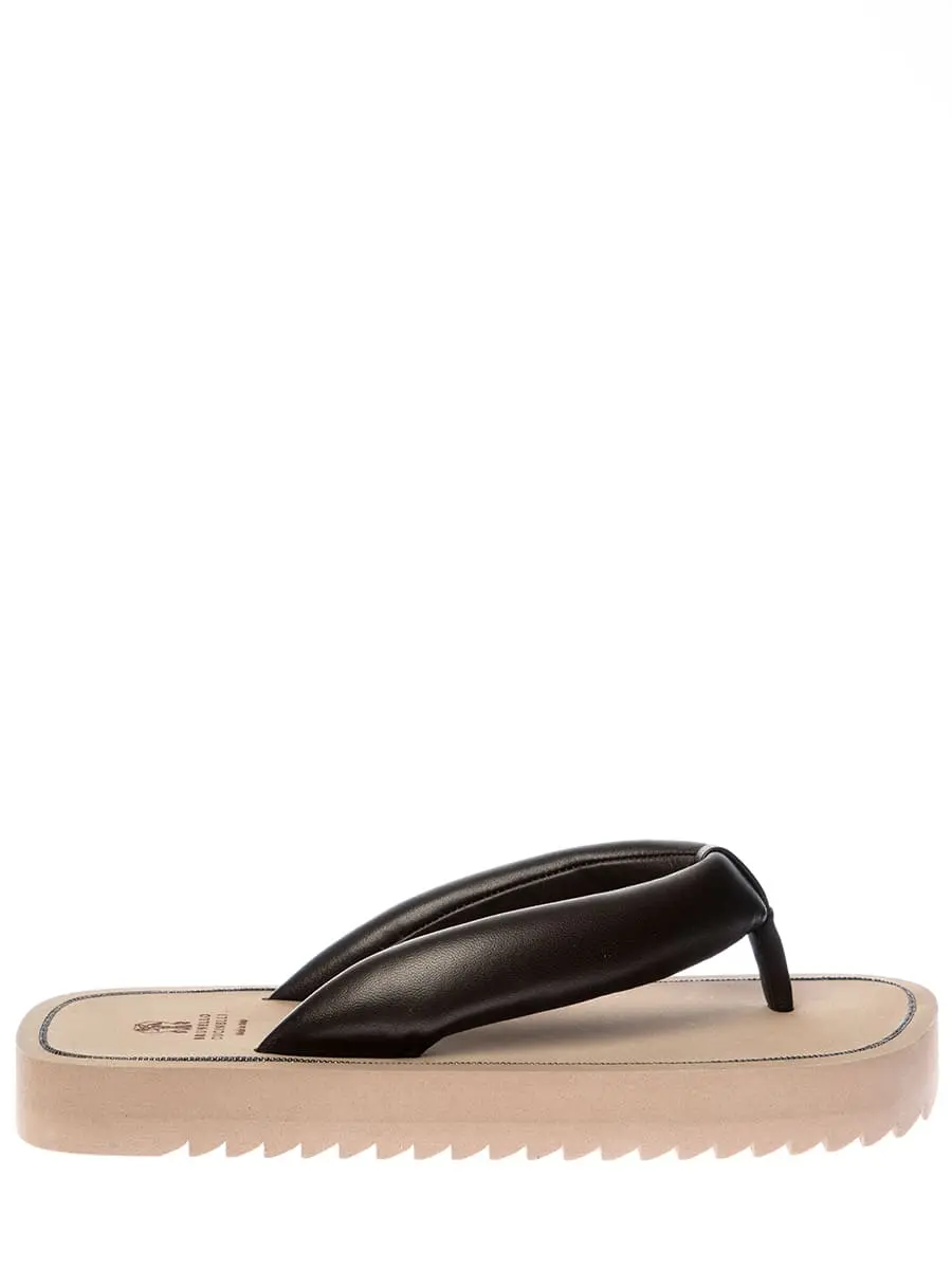 Шлепанцы кожаные