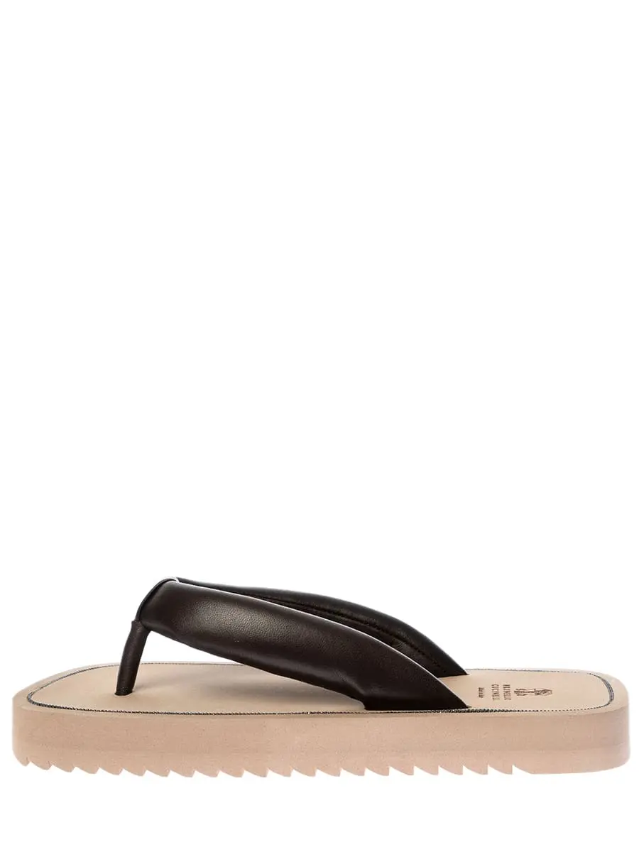 Шлепанцы кожаные