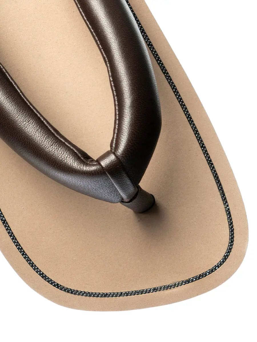 Шлепанцы кожаные